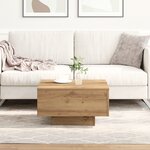 Table basse vidaXL Artisian en chêne 55x55x31 cm en bois d'ingénierie