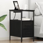 vidaXL Cabinet de chevet Chêne noir 30 x 48 x 61 cm Bois d'ingénierie