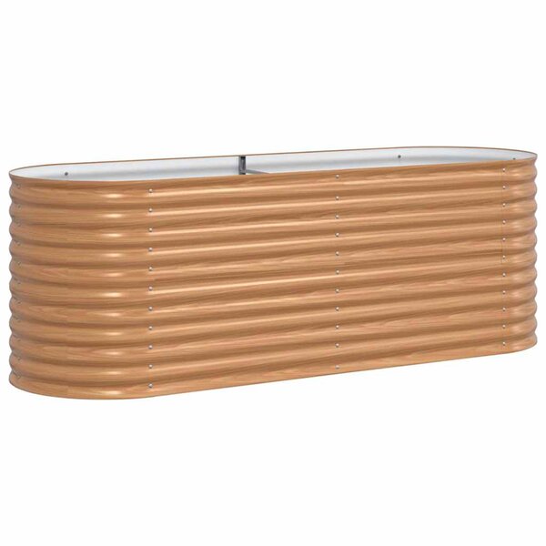 vidaXL Lit surélevé Marron 240 x 80 x 81 cm Acier