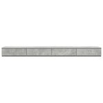 Tiroirs de Lit vidaXL Gris Béton 200x36 5x16 5 cm en Bois Ingénierie