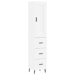 vidaXL Buffet haut Blanc 34 5x34x180 cm Bois d'ingénierie
