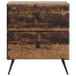 vidaXL Cabinet de chevet 2 Pièces Bois ancien 43 x 34 5 x 47 5 cm