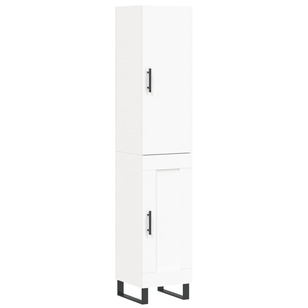 vidaXL Buffet haut Blanc 34 5x34x180 cm Bois d'ingénierie