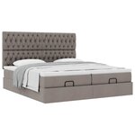 VidaXL Cadre de lit ottoman avec matelas taupe 180x200 cm tissu