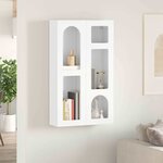 vidaXL Armoire suspendue avec étagère Blanc brillant 59 x 20 x 100 cm