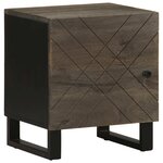 vidaXL Tables de chevet 2 Pièces noir 40x33x46 cm bois de manguier solide