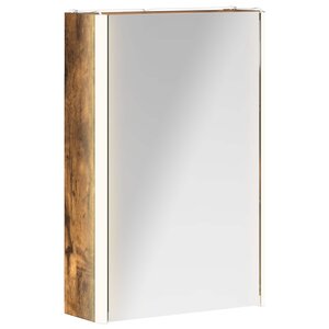 vidaXL Armoire Miroir de Salle de Bain Chêne fumé 33 x 11 5 x 50 cm