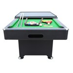 Billard américain convertible table dinatoire - 213 x 121 x 80 cm - retour de boules automatique et accessoires inclus