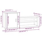 vidaXL Armoire à chaussure Blanc brillant 130x35x54 cm Bois ingénierie