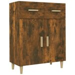 vidaXL Buffet Chêne fumé 69 5x34x89 cm Bois d'ingénierie