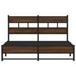 vidaXL Cadre de lit en métal sans matelas chêne marron 140x190 cm
