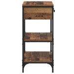 vidaXL Table console avec tiroir Bois ancien Bois d'ingénierie