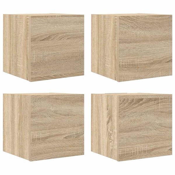 vidaXL Meubles TV muraux 4 Pièces Chêne sonoma 30 5x30x30 cm