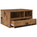 vidaXL Support d'imprimante avec tiroir Bois Ancien 40 x 32 x 24 cm