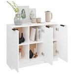 vidaXL Buffet Blanc 90 5x30x70 cm Bois d'ingénierie
