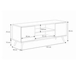 meuble TV focus 135 cm marron