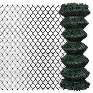 vidaXL Clôture à mailles losangées Acier 1x15 m Vert