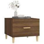 vidaXL Tables basses 2 Pièces chêne marron 50x50x40 cm bois d'ingénierie