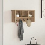 vidaXL Porte-manteau mural chêne artisanal 50 x 16 x 26 cm