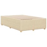 vidaXL Cadre de lit sans matelas crème 120x190 cm tissu