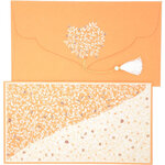 PAPERTREE EVA Lot de 5 Enveloppes cadeau 19x10cm Safran