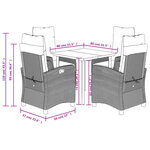 vidaXL Ensemble à manger de jardin coussins 5 Pièces mélange beige rotin