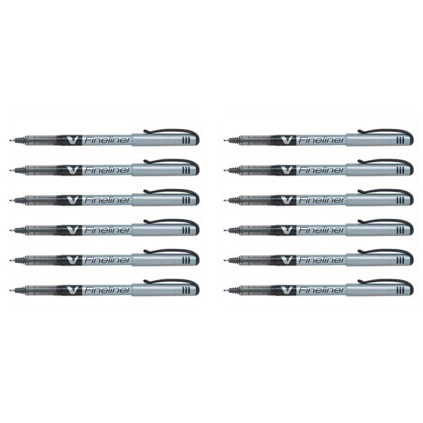 Feutre V-Fineliner SW-VPP Pointe Fine Noir x 12 PILOT