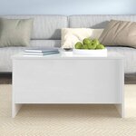 vidaXL Table basse blanc brillant 80x55 5x41 5 cm bois d'ingénierie