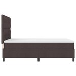 vidaXL Lit à ressort avec matelas marron foncé 140x190 cm tissu