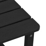 vidaXL Table d'appoint Adirondack noire 38 x 38 x 45 cm en HDPE