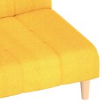 vidaXL Canapé-lit à 2 places Jaune Tissu