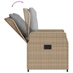 vidaXL Ensemble de bistro 3 Pièces avec coussins beige résine tressée