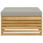 vidaXL Pouf d'Extérieur Bois d'Acacia Massif Blanc