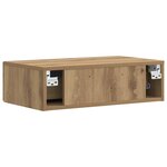 vidaXL Table d'appoint murale 87 5 x 34 5 x 17 cm Bois d'ingénierie