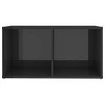 vidaXL Meuble TV gris brillant 72x35x36 5 cm bois d’ingénierie