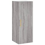vidaXL Buffet haut Sonoma gris 34 5x34x180 cm Bois d'ingénierie