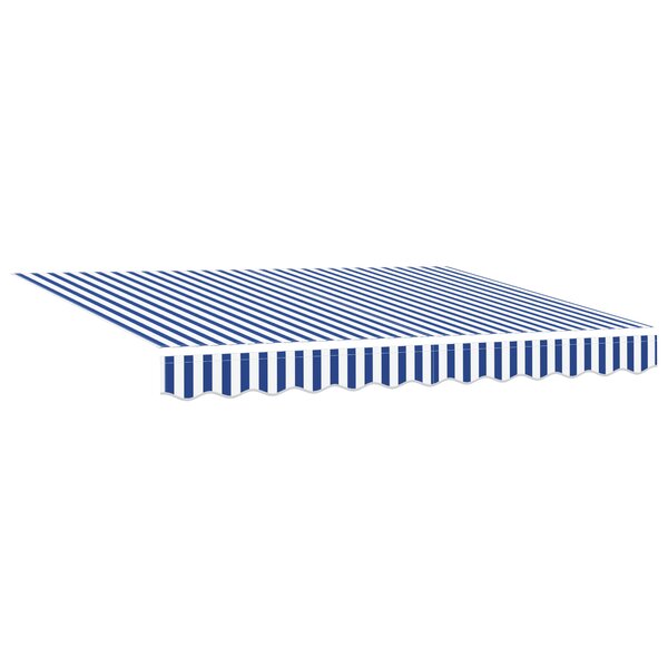 vidaXL Tissu de remplacement d'auvent pour cadre de 2 5 x 2 m - Bleu et blanc