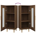 vidaXL Buffet Chêne marron 34 5x34x90 cm Bois d'ingénierie