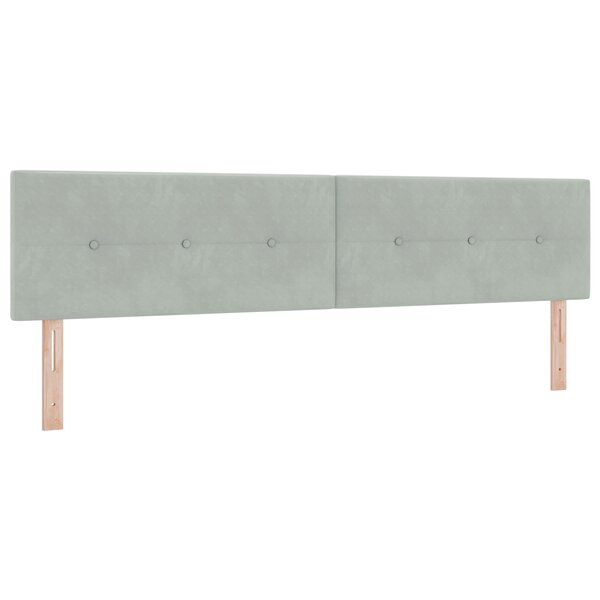 vidaXL Tête de lit LED Capitonnée Gris clair 100 cm Velours