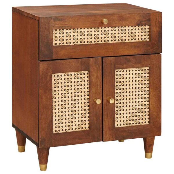 vidaXL Tables de chevet avec tiroir Marron 50 x 33 x 60 cm