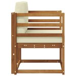 vidaXL Canapé d’extérieur Bois d'acacia massif et polyester Naturel