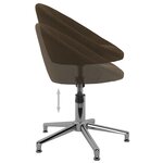 Vidaxl chaises pivotantes à manger lot de 4 marron foncé tissu