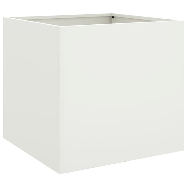 vidaXL Jardinière blanc 49x47x46 cm acier laminé à froid