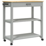 vidaXL Chariot de cuisine MONZA 84x40x88 5 cm bois massif de pin