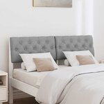vidaXL Tête de lit capitonnée Gris clair 120 cm Pin massif
