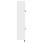 vidaXL Ensemble de Meubles 2 Pièces Blanc brillant 66 x 34 5 x 89 5 cm