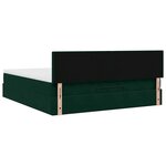 VidaXL Cadre de lit ottoman avec matelas vert foncé 160x200 cm velours