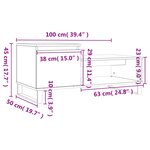 vidaXL Table basse Chêne fumé 100x50x45 cm Bois d'ingénierie