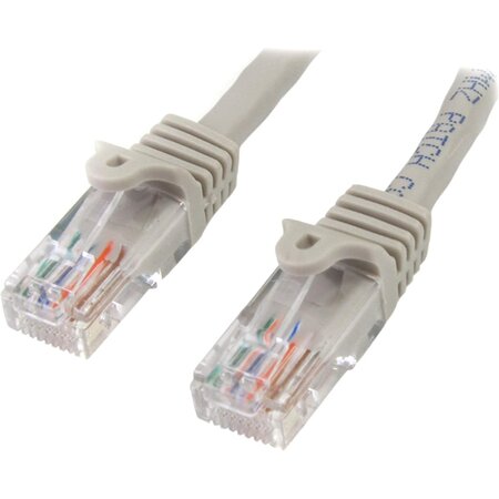 Startech.com câble réseau cat5e utp sans crochet de 3m - cordon ethernet rj45 anti-accroc - m/m - gris