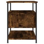 vidaXL Tables de chevet 2 Pièces chêne fumé 40x42x56 cm bois d'ingénierie